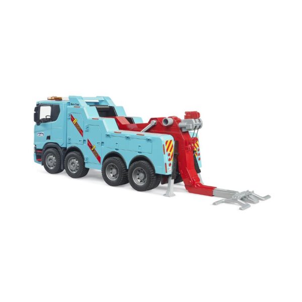 BRUDER 03553 SCANIA SUPER 560R RECOVERY AND TOWING TRUCK WITH LIGHT AND SOUND MODULE KOUREAS TOYS