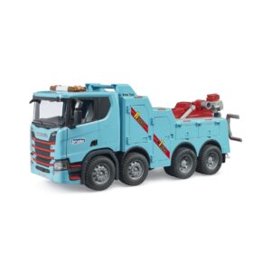 BRUDER 03553 SCANIA SUPER 560R RECOVERY AND TOWING TRUCK WITH LIGHT AND SOUND MODULE KOUREAS TOYS