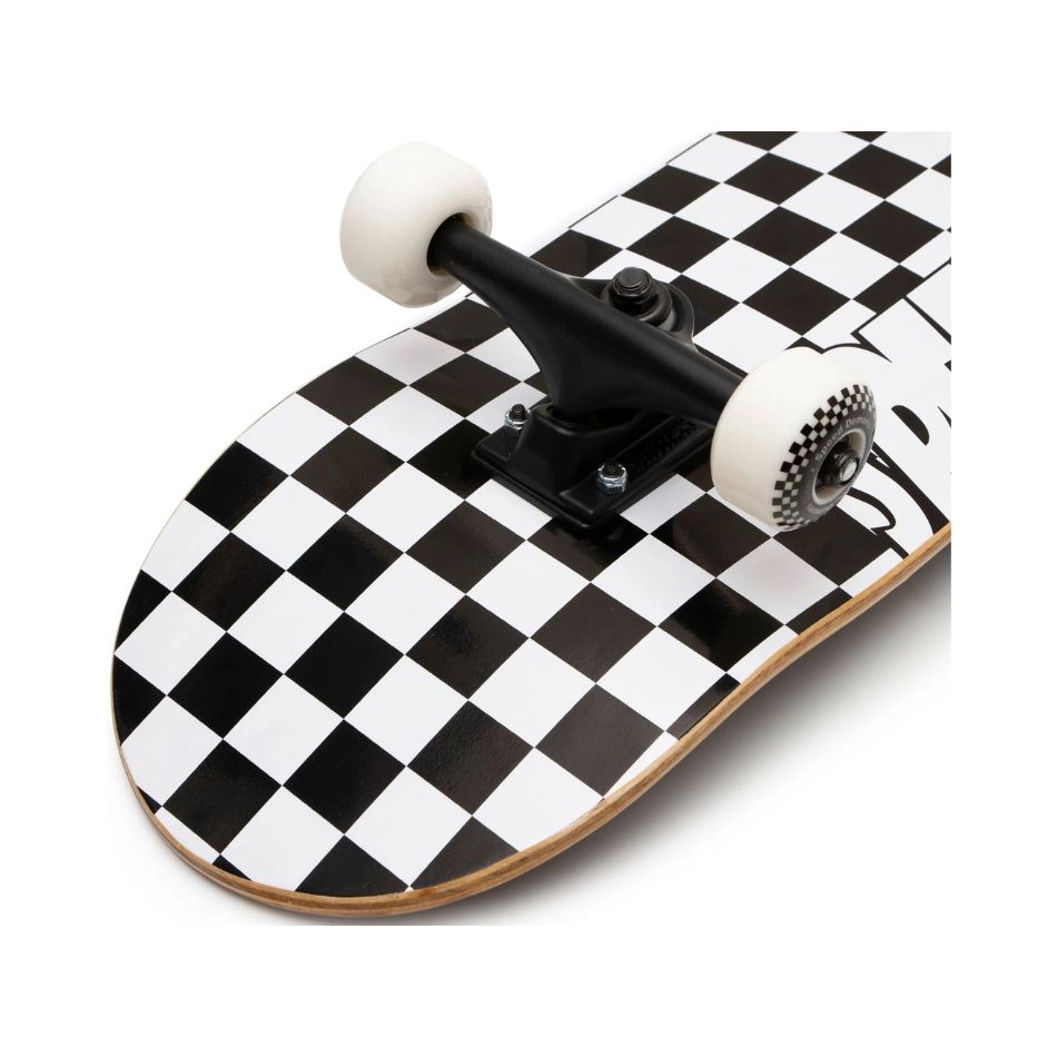 8" SPEED DEMONS CHECKERS COMPLETE SKATEBOARD (BLACK/WHITE) 66915 KOUREAS TOYS