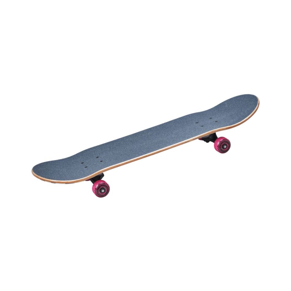 7.75" SPEED DEMONS CHECKERS COMPLETE SKATEBOARD (BLACK/PINK) 66914 KOUREAS TOYS
