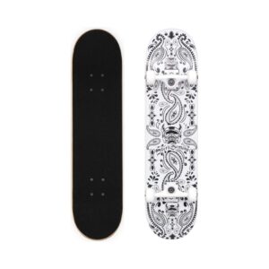 7.5" SPEED DEMONS BANDANA COMPLETE SKATEBOARD BLACK/WHITE 66584 KOUREAS TOYS
