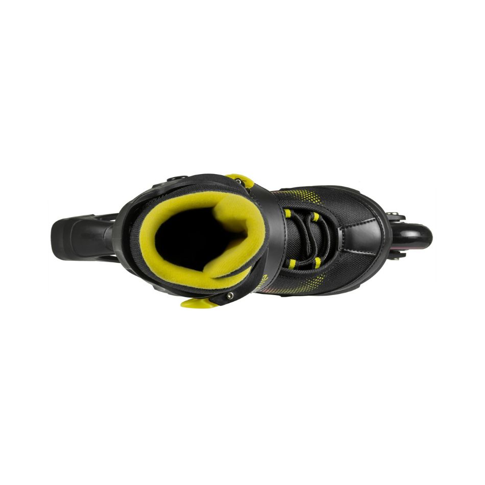 PLAYLIFE JOKER ADJUSTABLE ROLLER SKATES 31-34 BLACK/YELLOW 353386 KOUREAS TOYS