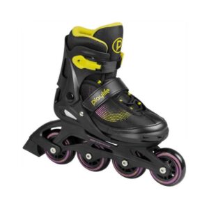 PLAYLIFE JOKER ADJUSTABLE ROLLER SKATES 31-34 BLACK/YELLOW 353386 KOUREAS TOYS