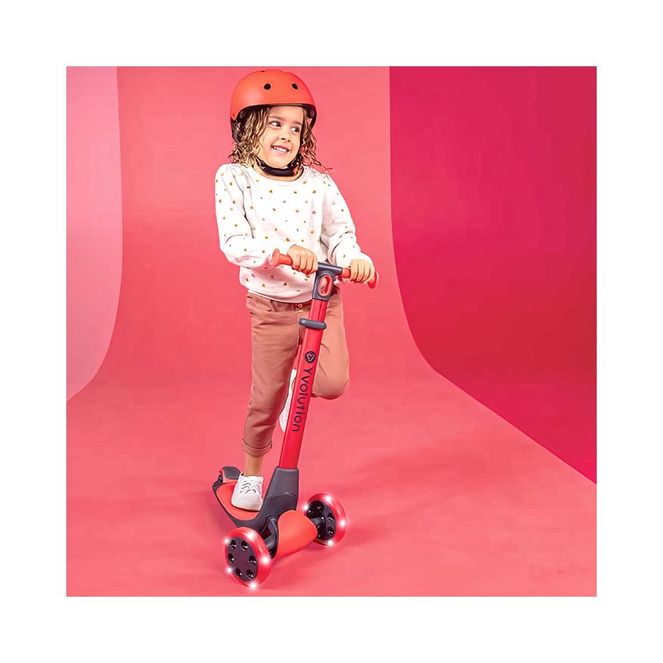 THREE-WHEELS YVOLUTION YGLIDER LUNA SCOOTER 5 IN 1 RED 40925 KOUREAS TOYS