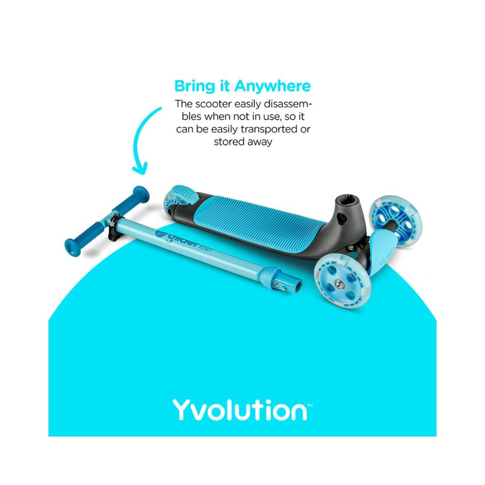 THREE-WHEELS YVOLUTION YGLIDER KIWI SCOOTER BLUE 24082 KOUREAS TOYS