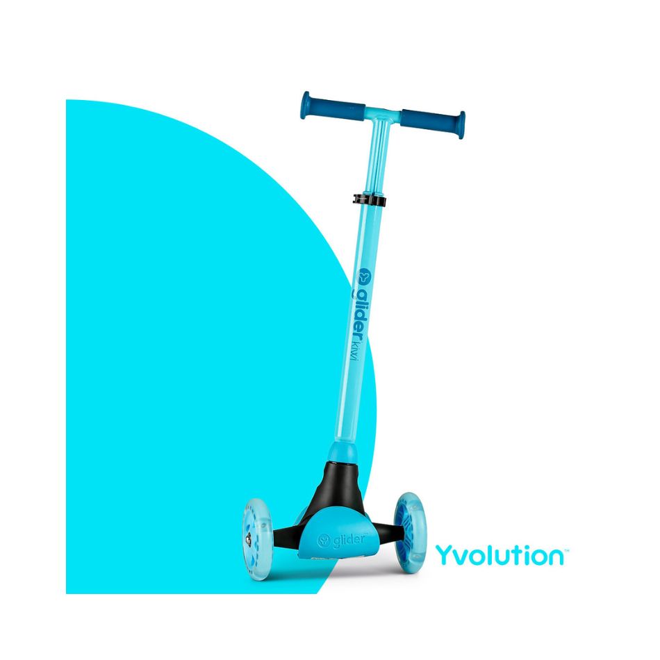 THREE-WHEELS YVOLUTION YGLIDER KIWI SCOOTER BLUE 24082 KOUREAS TOYS