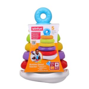 WINFUN 250202 WOBBLE DONUT STACKER (6m+) KOUREAS TOYS