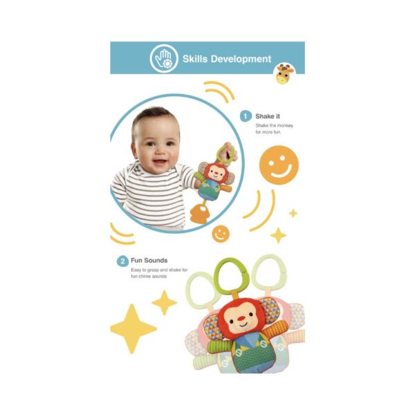 WINFUN 251205 CHIME & TEETHING LIL' MONKEY KOUREAS TOYS