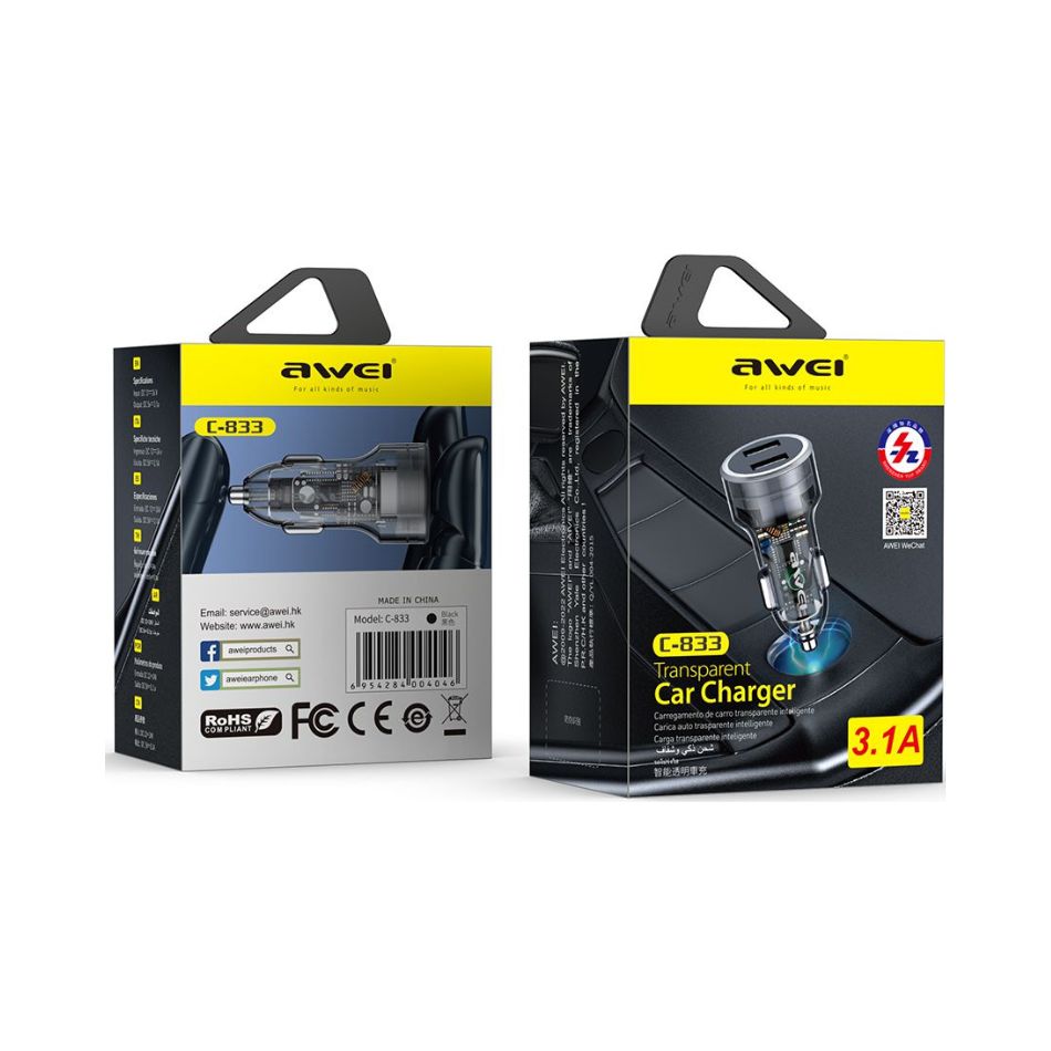 AWEI C-833 CAR CHARGER KOUREAS TOYS