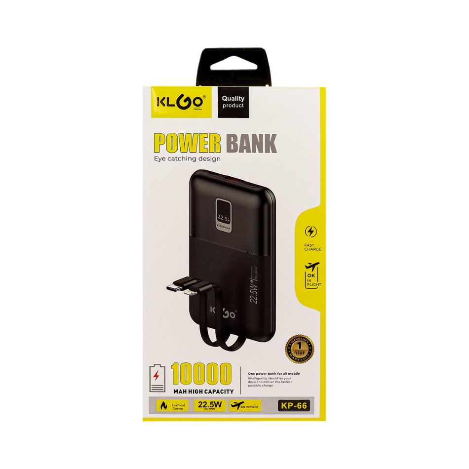 KLGO KP-66 POWER BANK 10000mAh 22.5w 926800 KOUREAS TOYS