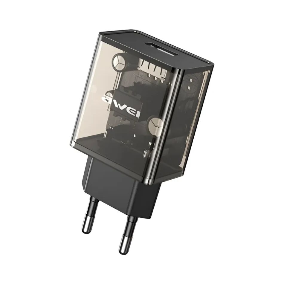 AWEI C9T CHARGER POWER ADAPTER 2.4A BLACK 005081 KOUREAS TOYS