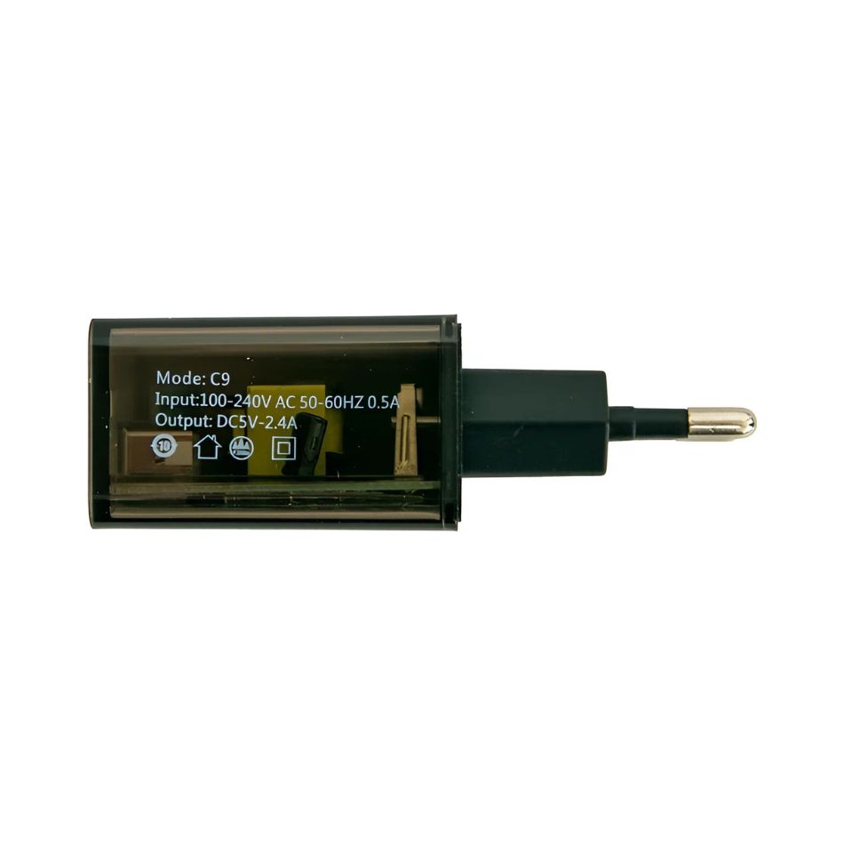 AWEI C9T CHARGER POWER ADAPTER 2.4A BLACK 005081 KOUREAS TOYS