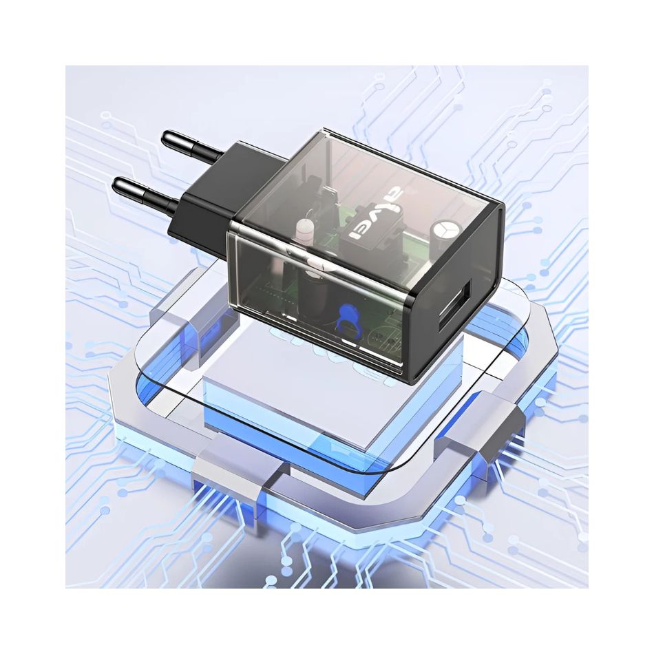 AWEI C9T CHARGER POWER ADAPTER 2.4A BLACK 005081 KOUREAS TOYS