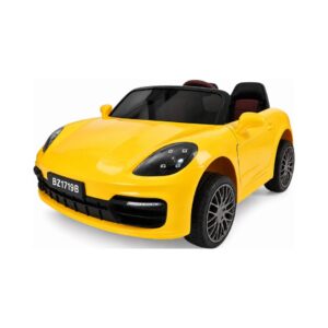 12V 10AH TWO-SEAT CHILDREN'S ELECTRIC CAR BZ1719B PORSCHE - YELLOW KOUREAS TOYS