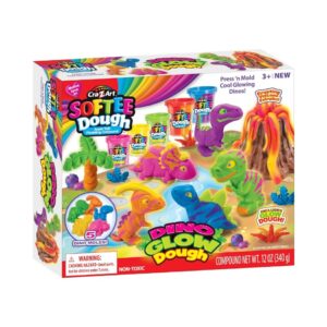 66603 CRA-Z-ART SOFTEE DOUGH MODELING COMPOUNDS DINO GLOW KOUREAS TOYS