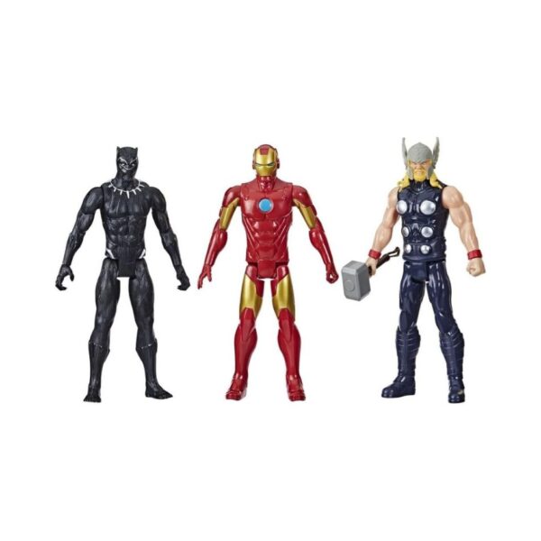 F5291 MARVEL AVENGERS TITAN HERO SERIES BLACK PANTHER, IRON MAN & THOR KOUREAS TOYS