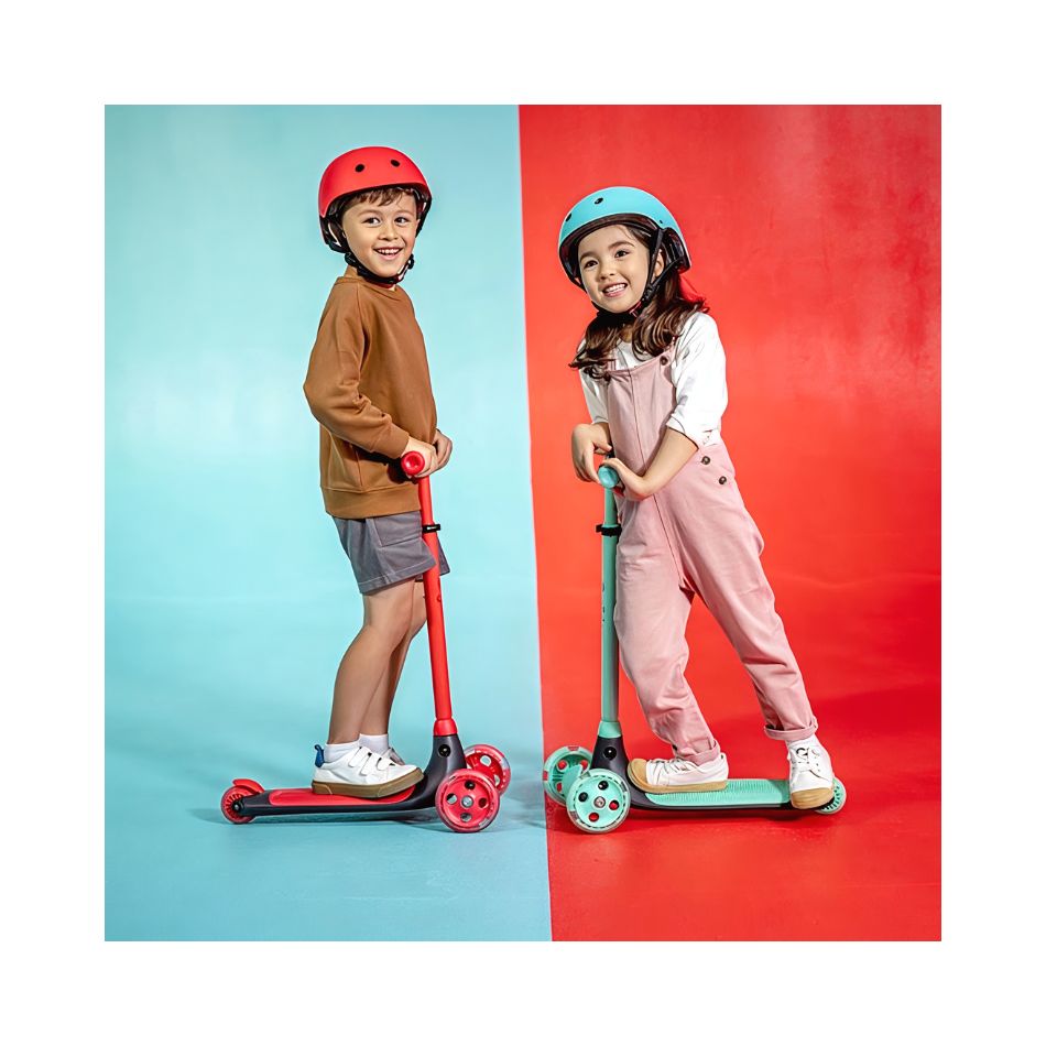THREE-WHEELS YVOLUTION YGLIDER KIWI SCOOTER RED 40833 KOUREAS TOYS
