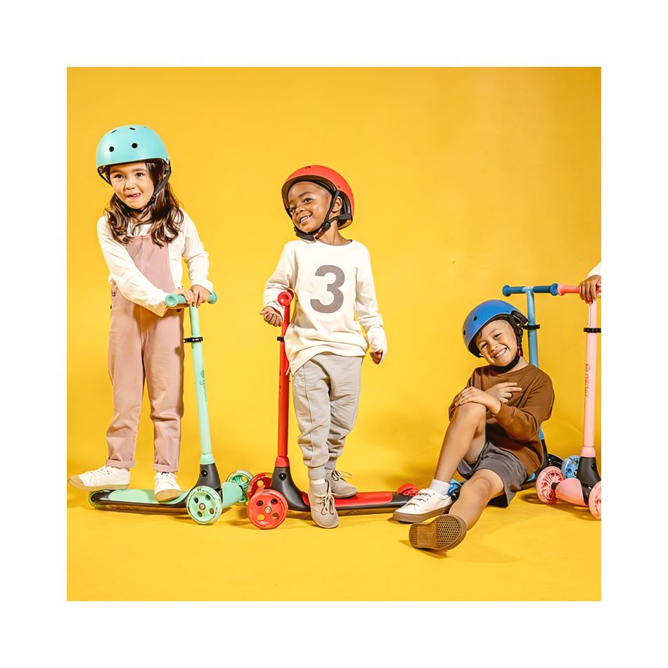 THREE-WHEELS YVOLUTION YGLIDER KIWI SCOOTER RED 40833 KOUREAS TOYS