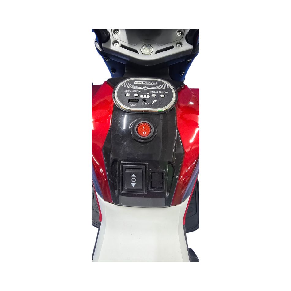 6V THREE WHEELS ELECTRIC MOTORCYCLE PEARL CHERRY RED PAINTED KOUREAS TOYS