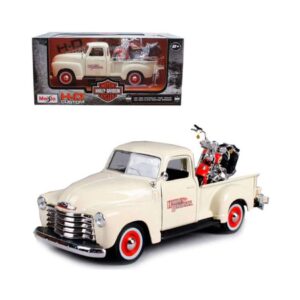 MAISTO 32194 1:25 HARLEY-DAVIDSON® CUSTOM VEHICLES 1950 CHEVROLET® 3100™ PICKUP & 1:24 2001 FLSTS HERITAGE SPRINGER™ KOUREAS TOYS
