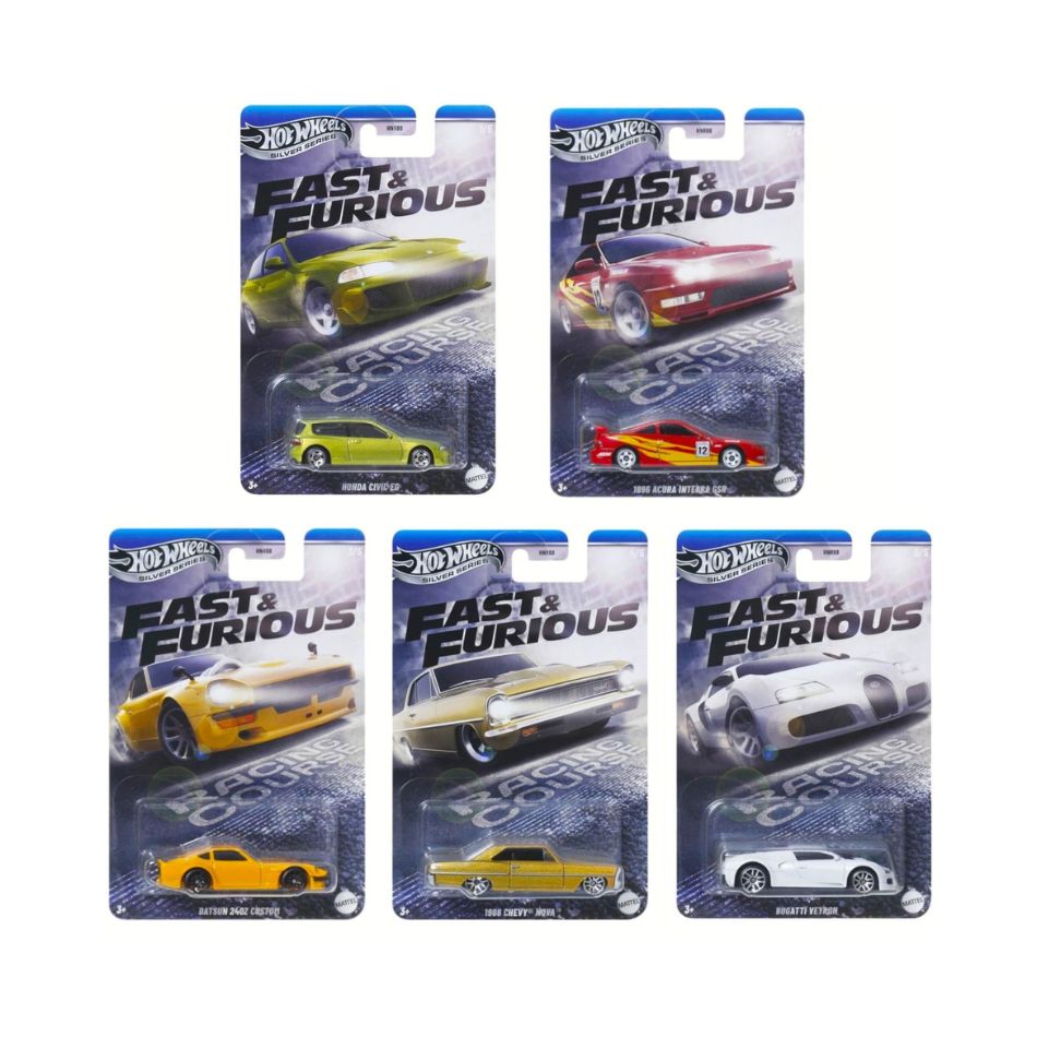 HOT WHEELS HNR88 1:64 FAST & FURIOUS SCALE CAR ASSORTED DESIGNS KOUREAS TOYS