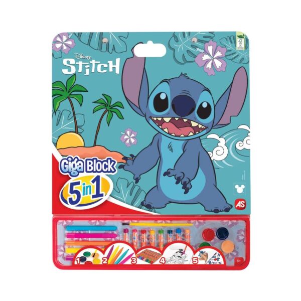 AS 62756 GIGA BLOCK DRAWING SET DISNEY STITCH 5 IN 1 KOUREAS TOYS