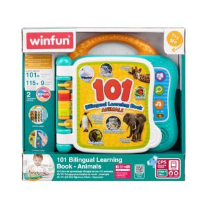 WINFUN 240402 101 BILINGUAL LEARNING BOOK - ANIMALS KOUREAS TOYS