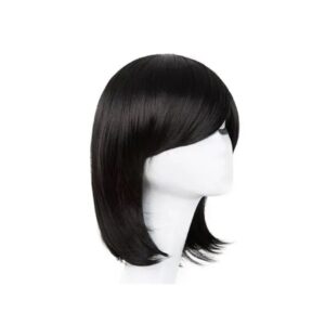 CARNIVAL WIG BLACK GIRLY 130g 80677 KOUREAS TOYS