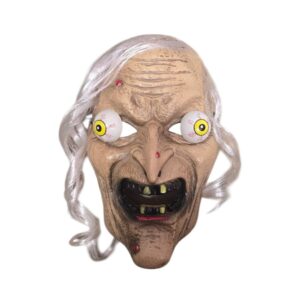 CARNIVAL PLASTIC MASK HALLOWEEN SCARY OLD WOMAN HORROR MASK 80636
