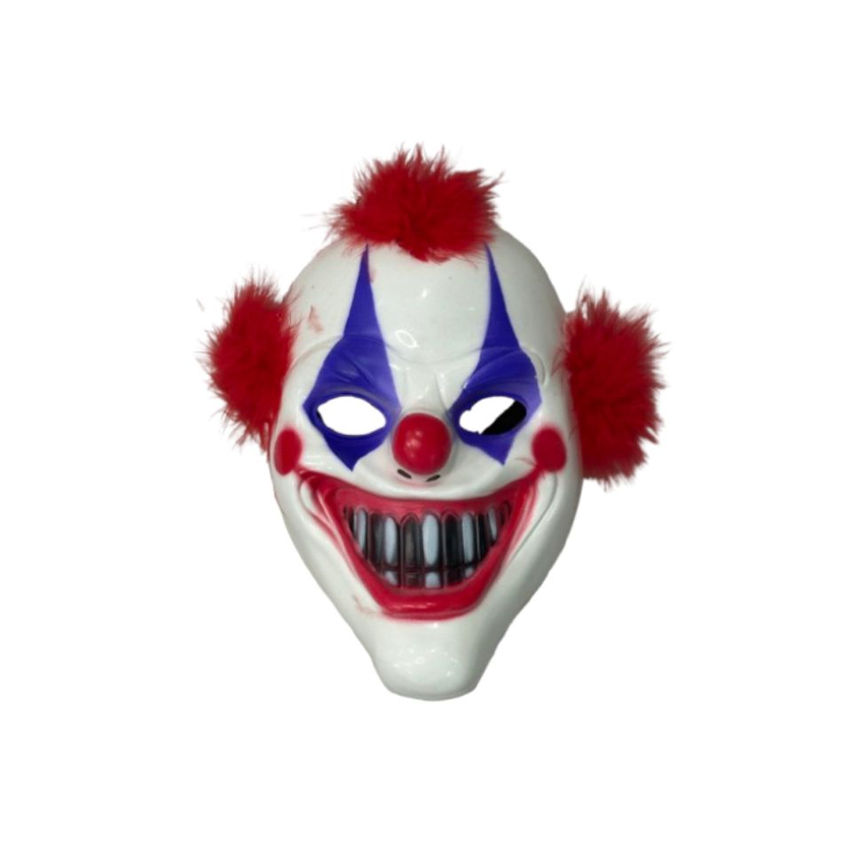 CARNIVAL PLASTIC HORROR CLOWN MASK 80638 KOUREAS TOYS
