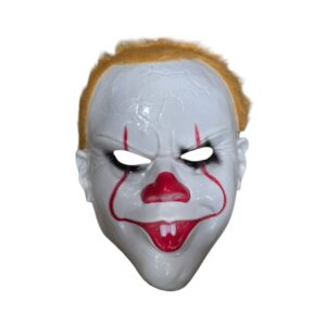 CARNIVAL PLASTIC MASK EVIL CLOWN PENNYWISE 80649 KOUREAS TOYS