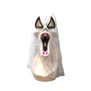CARNIVAL HORROR GHOST MASK WITH WHITE HOOD 80653 KOUREAS TOYS