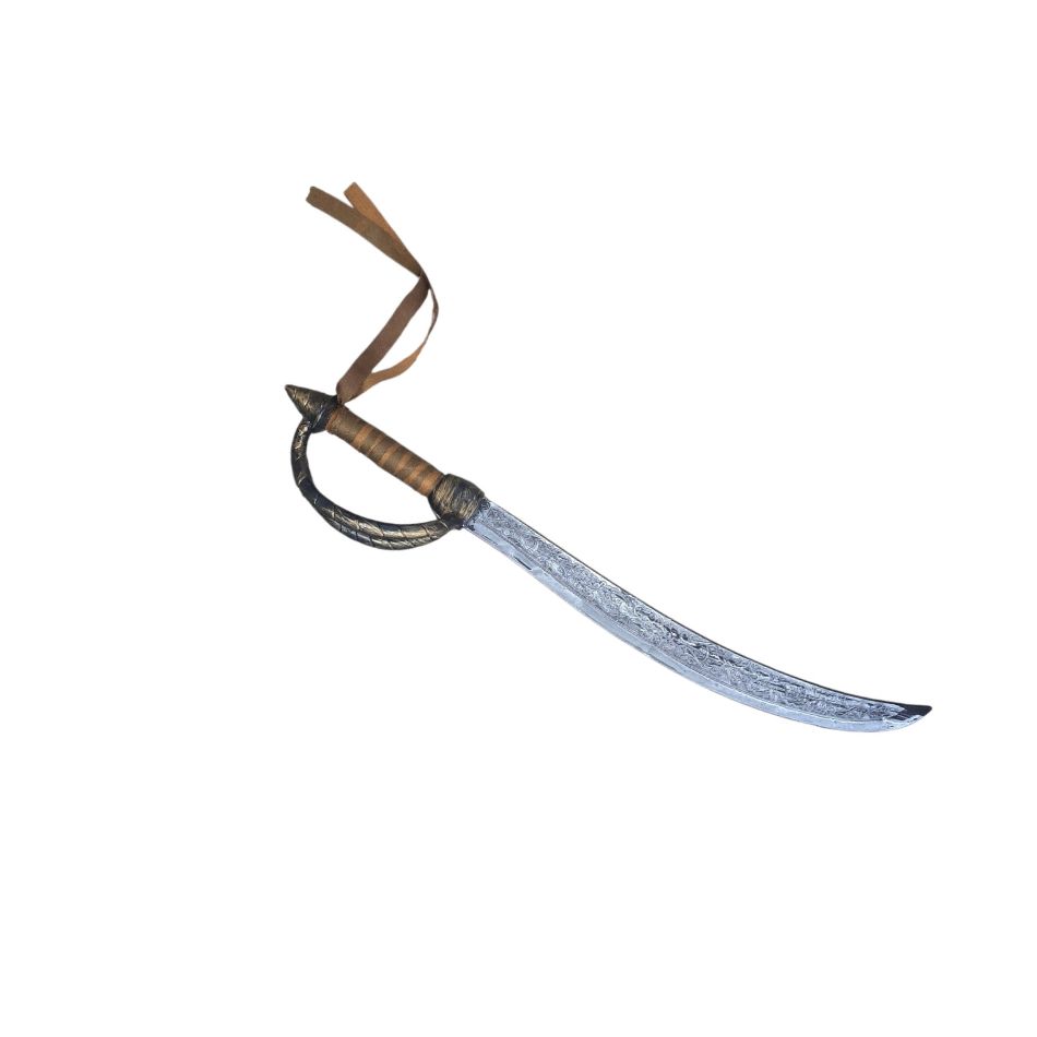 CARNIVAL ACCESSORIES PIRATE SWORD WITH SUEDE TASSEL, BRONZE SWORD 80732 KOUREAS TOYS