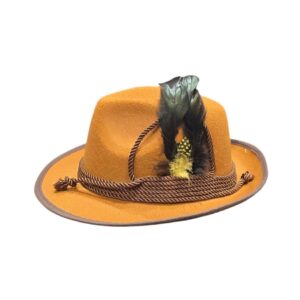 CARNIVAL HAT ALPINE / TYROLEAN WITH FEATHER 80693 KOUREAS TOYS