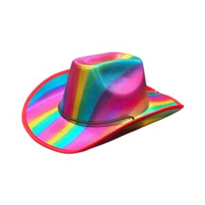 CARNIVAL RAINBOW COWBOY HAT – MULTICOLORED WESTERN HAT 80695 KOUREAS TOYS