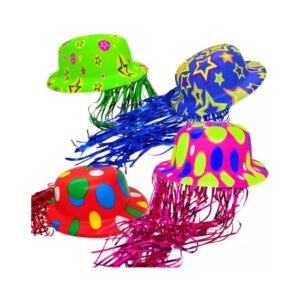 CARNIVAL BOWLER HAT PLASTIC WIGS 80700 KOUREAS TOYS