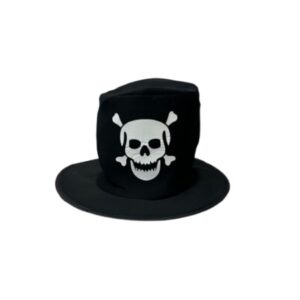 CARNIVAL BLACK PIRATE HAT WITH SKULL 80712 KOUREAS TOYS