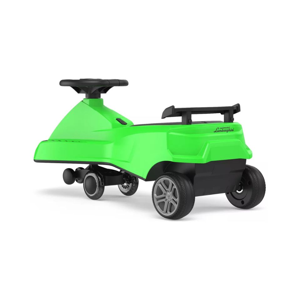 LAMBORGHINI SWING CAR RIDE ON WITH LIGHTS AND SOUNDS, 360 ROTATION GREEN LEB LB2003-GN KOUREAS TOYS