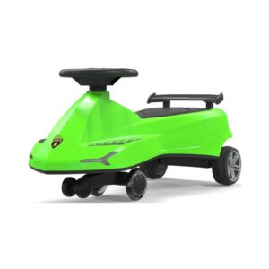 LAMBORGHINI SWING CAR RIDE ON WITH LIGHTS AND SOUNDS, 360 ROTATION GREEN LEB LB2003-GN KOUREAS TOYS