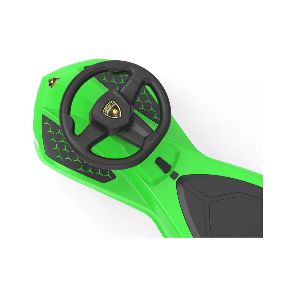 LAMBORGHINI SWING CAR RIDE ON WITH LIGHTS AND SOUNDS, 360 ROTATION GREEN LEB LB2003-GN KOUREAS TOYS