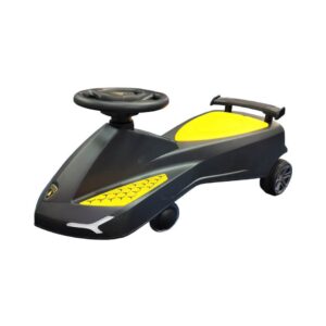 LAMBORGHINI SWING CAR RIDE ON WITH LIGHTS AND SOUNDS, 360 ROTATION BLACK LEB LB2003-BK KOUREAS TOYS