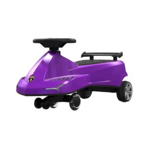 LAMBORGHINI SWING CAR RIDE ON WITH LIGHTS AND SOUNDS, 360 ROTATION PURPLE LEB LB2003-PP KOUREAS TOYS