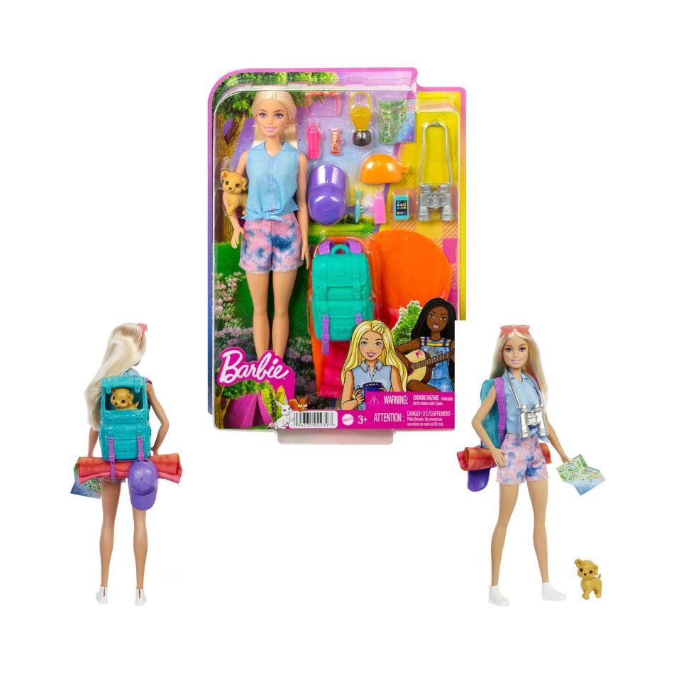 BRAND HDF73 BARBIE DOLL AND CAMPING ACCESSORIES KOUREAS TOYS
