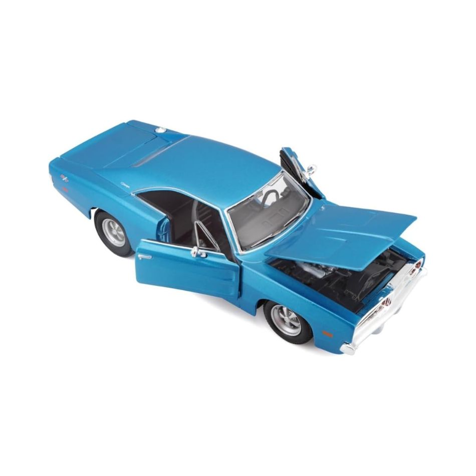 MAISTO 31256 1:25 1969 DODGE CHARGER R/T METALLIC BLUE SPECIAL EDITION KOUREAS TOYS