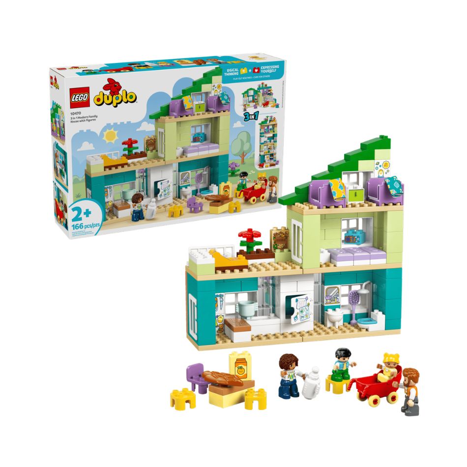 LEGO® 10470 DUPLO 3 IN 1 MODERN FAMILY HOUSE WITH FIGURES KOUREA TOYS