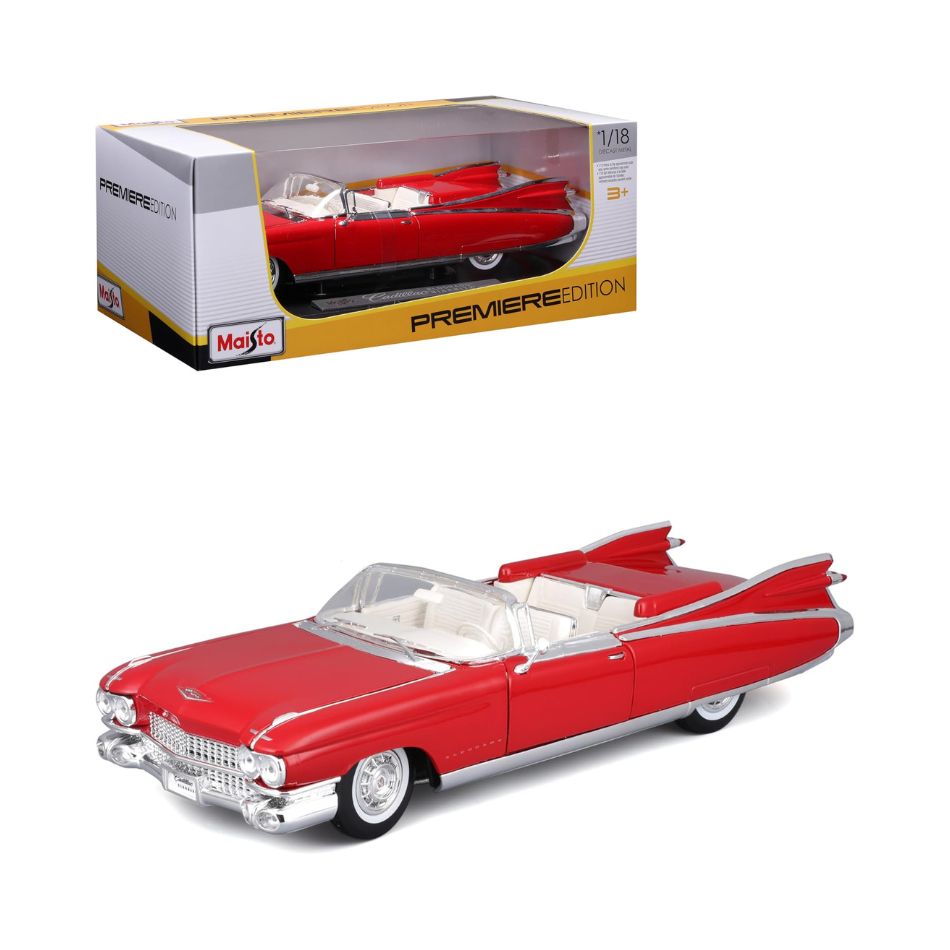 MAISTO 36813 1:18 1959 CADILLAC ELDORADO BIARRITZ RED KOUREAS TOYS