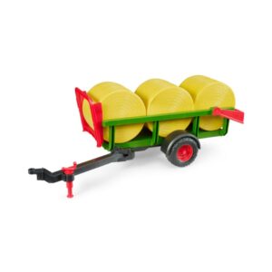 BRUDER 02425 ROUND BALE COLLECTOR WITH 3 ROUND BALES KOUREAS TOYS