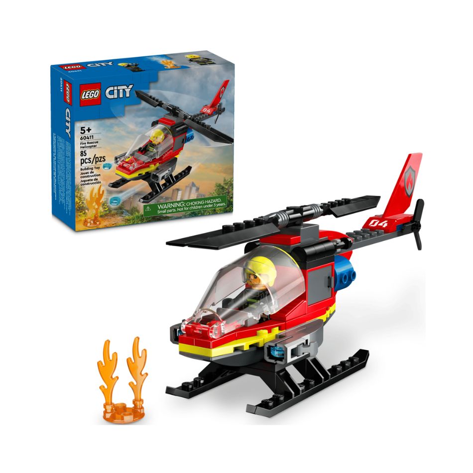 LEGO 60411 CITY FIRE RESCUE HELICOPTER KOUREAS TOYS
