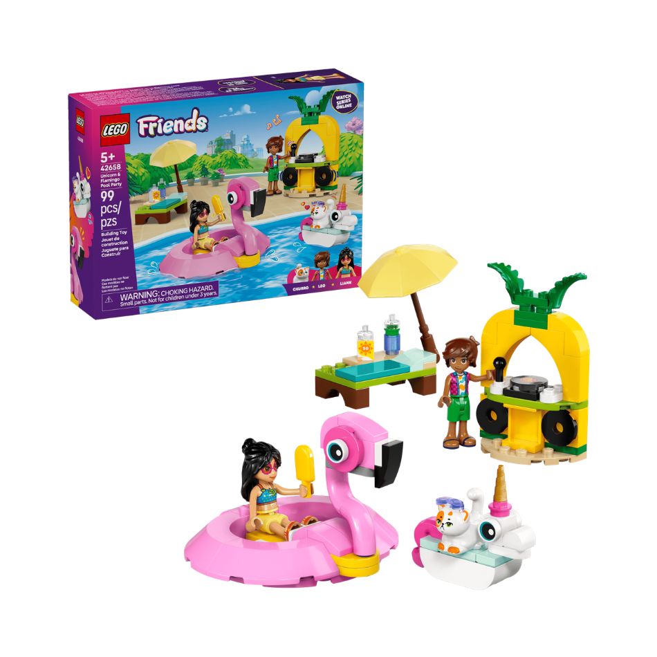 LEGO 42658 FRIENDS UNICORN & FLAMINGO POOL PARTY KOUREAS TOYS