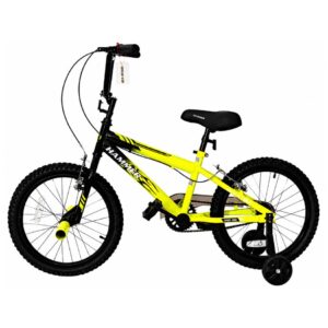 18" CHILDREN’S BIKE HAMMER WITH TRAINING WHEELS YELLOW 706288 KOUREAS TOYS
